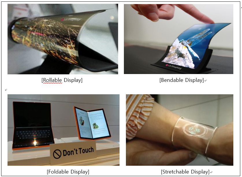 이미지: 차세대 디스플레이 대전방지 적용 가능 제품