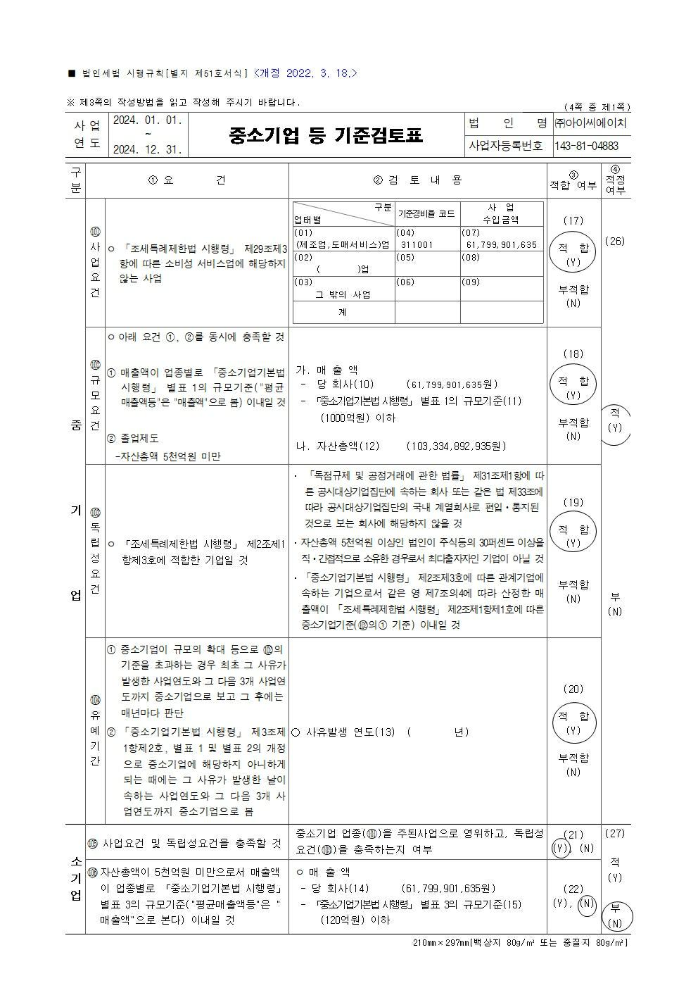 이미지: 중소기업기준검토표001