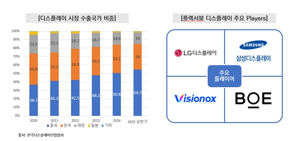 이미지: 디스플레이 시장 규모 및 주요 players