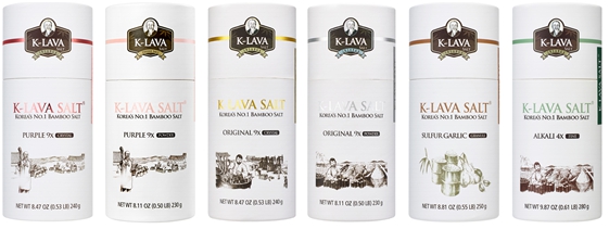 이미지: 글로벌 k-lava 브랜드 라인업 - 자죽염, 9회 오리지널, 죽마고우, 4회 알칼리