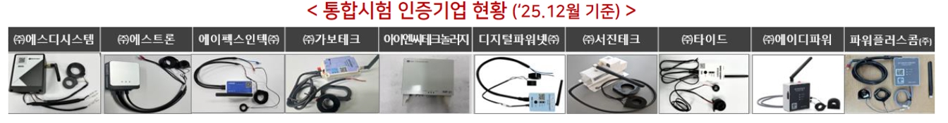 이미지: 통합시험 인증기업 현황_25.12 기준