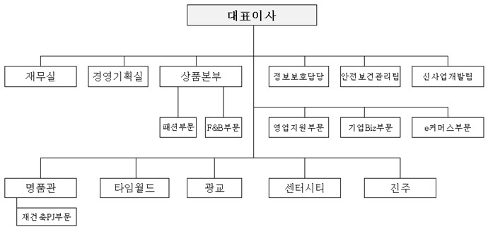 이미지: 조직도_한화갤러리아㈜