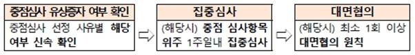 이미지: 중점심사 유상증자 심사절차