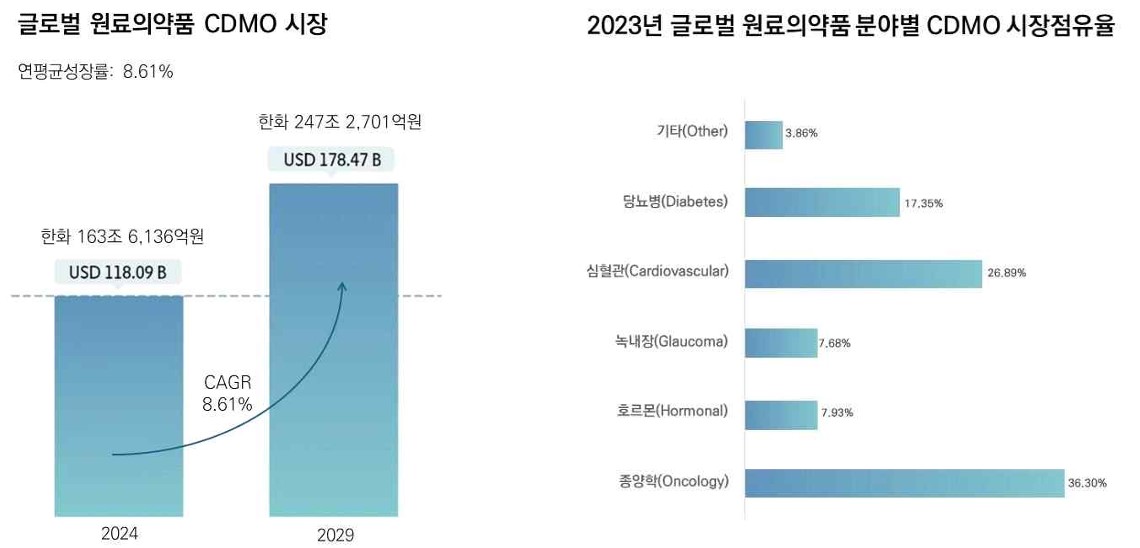 이미지: 글로벌 원료의약품 CDMO 시장