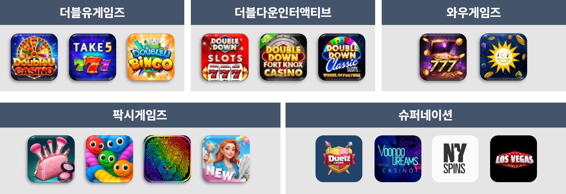 이미지: 주요 서비스 라인업