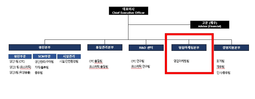 이미지: 2026년 케이엠제약(주) 영업조직