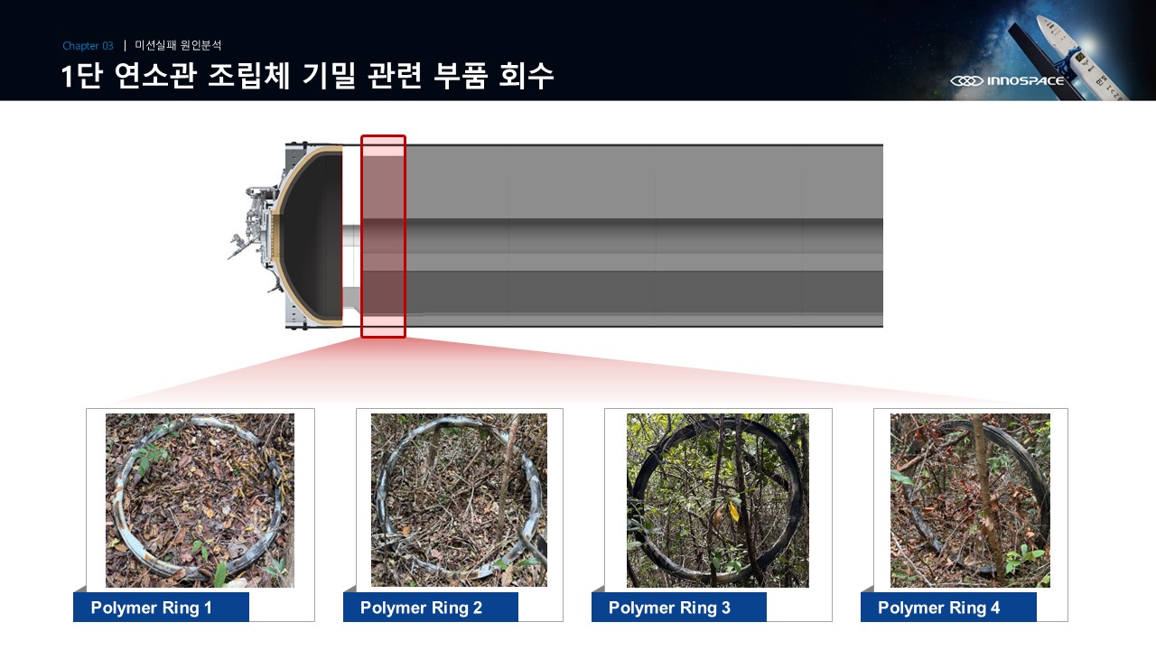 이미지: 1단 연소관 조립체 기밀 관련 부품 회수 01